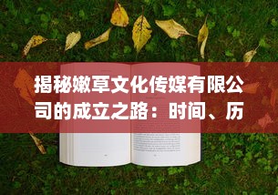 揭秘嫩草文化传媒有限公司的成立之路：时间、历程与未来发展展望