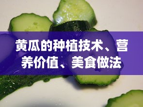 黄瓜的种植技术、营养价值、美食做法及其在美容行业的应用研究