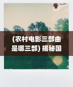 (农村电影三部曲是哪三部) 揭秘国产乡下三片：农村题材电影的创新艺术与独特魅力