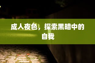 成人夜色，探索黑暗中的自我