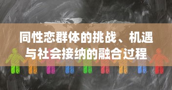 同性恋群体的挑战、机遇与社会接纳的融合过程